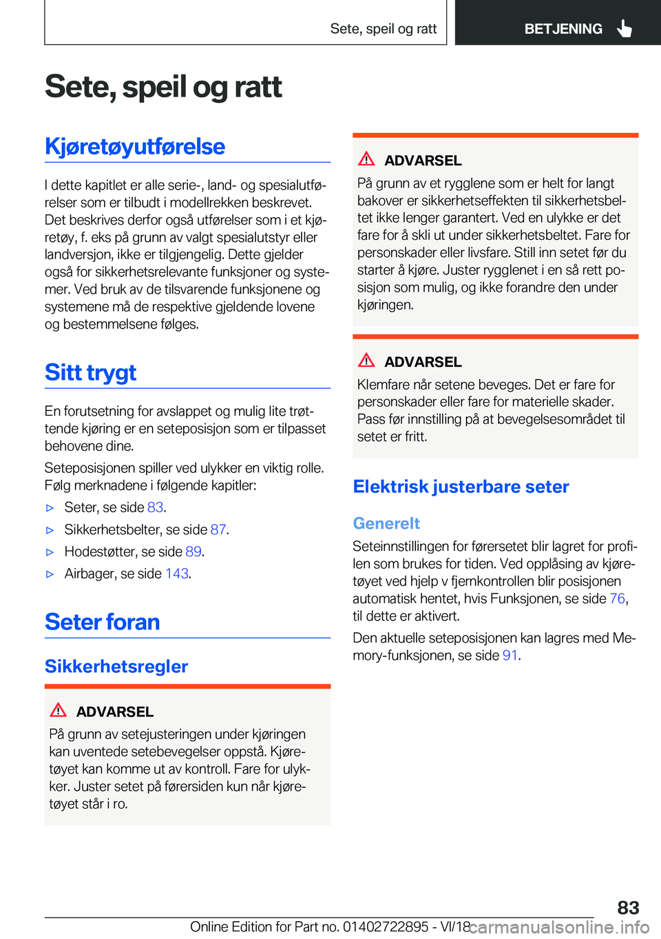 BMW X6 M 2019  InstruksjonsbØker (in Norwegian) �S�e�t�e�,��s�p�e�i�l��o�g��r�a�t�t�K�j�