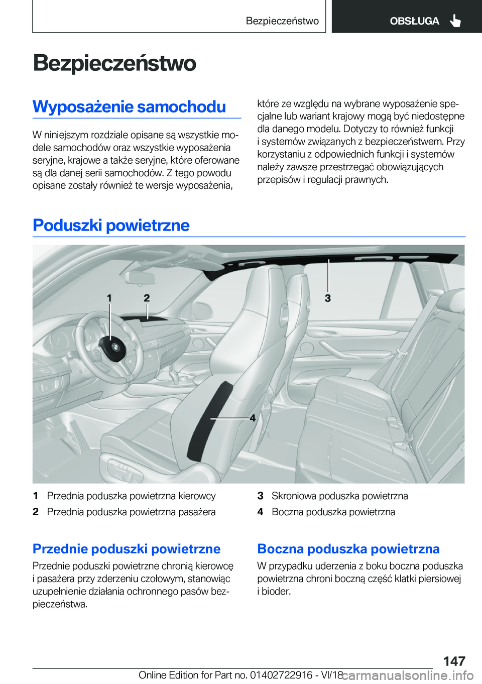 BMW X6 M 2019  Instrukcja obsługi (in Polish) �B�e�z�p�i�e�c�z�e�
