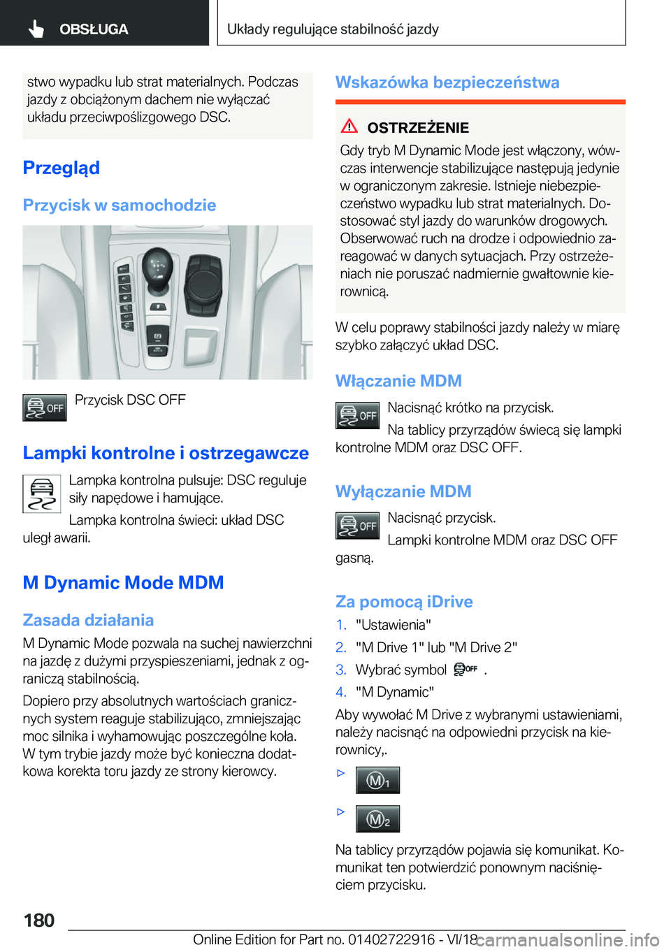 BMW X6 M 2019  Instrukcja obsługi (in Polish) �s�t�w�o��w�y�p�a�d�k�u��l�u�b��s�t�r�a�t��m�a�t�e�r�i�a�l�n�y�c�h�.��P�o�d�c�z�a�s
�j�a�z�d�y��z��o�b�c�i�