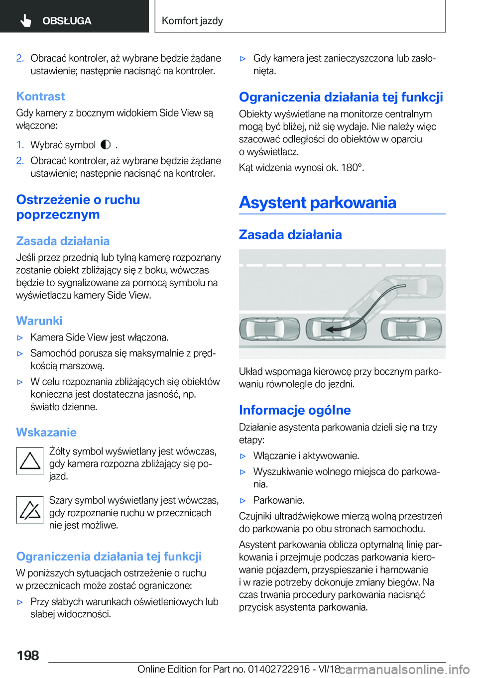 BMW X6 M 2019  Instrukcja obsługi (in Polish) �2�.�O�b�r�a�c�a�