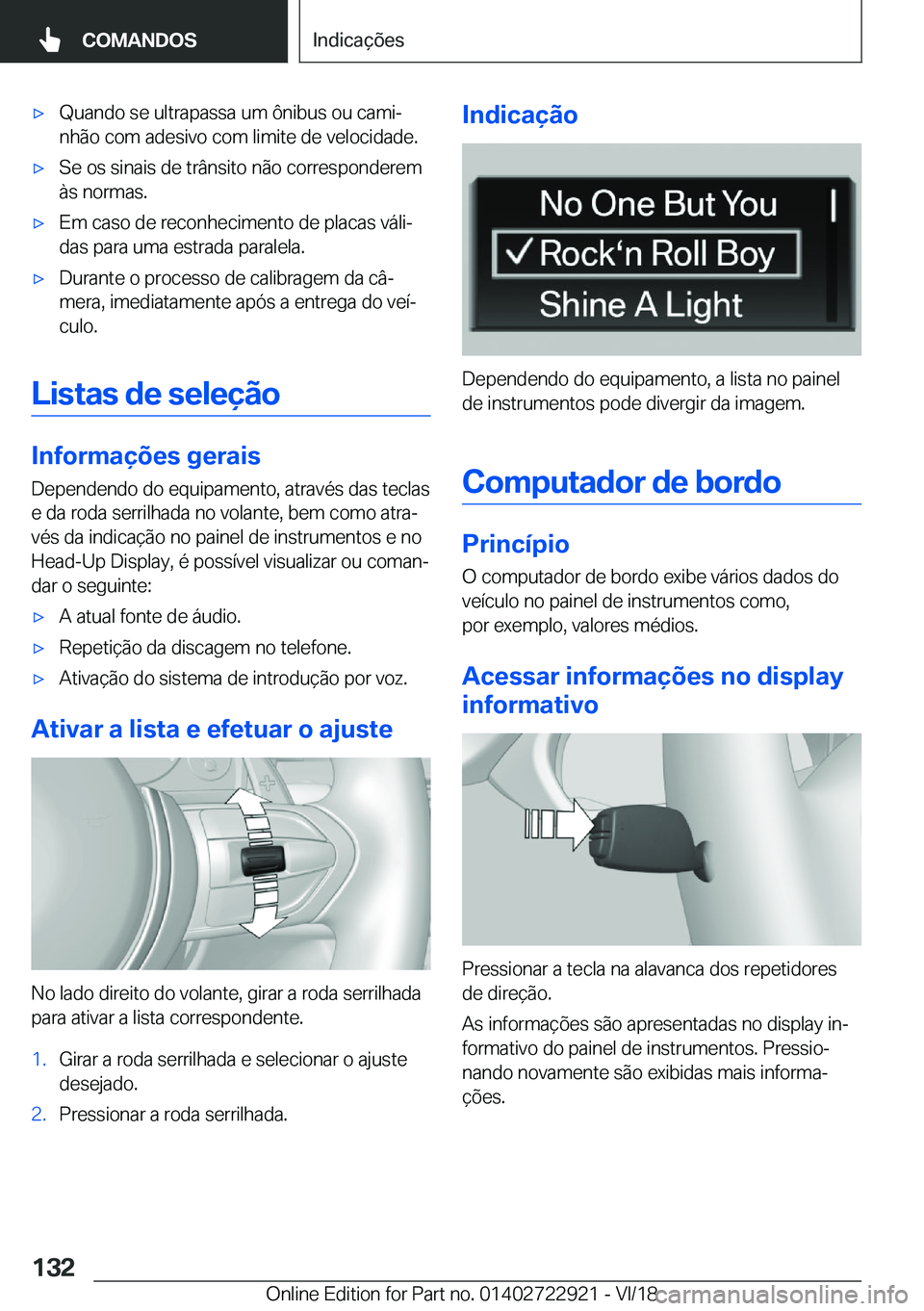 BMW X6 M 2019  Manual do condutor (in Portuguese) 'x�Q�u�a�n�d�o��s�e��u�l�t�r�a�p�a�s�s�a��u�m��ô�n�i�b�u�s��o�u��c�a�m�iª
�n�h�ã�o��c�o�m��a�d�e�s�i�v�o��c�o�m��l�i�m�i�t�e��d�e��v�e�l�o�c�i�d�a�d�e�.'x�S�e��o�s��s�i�n�a�i