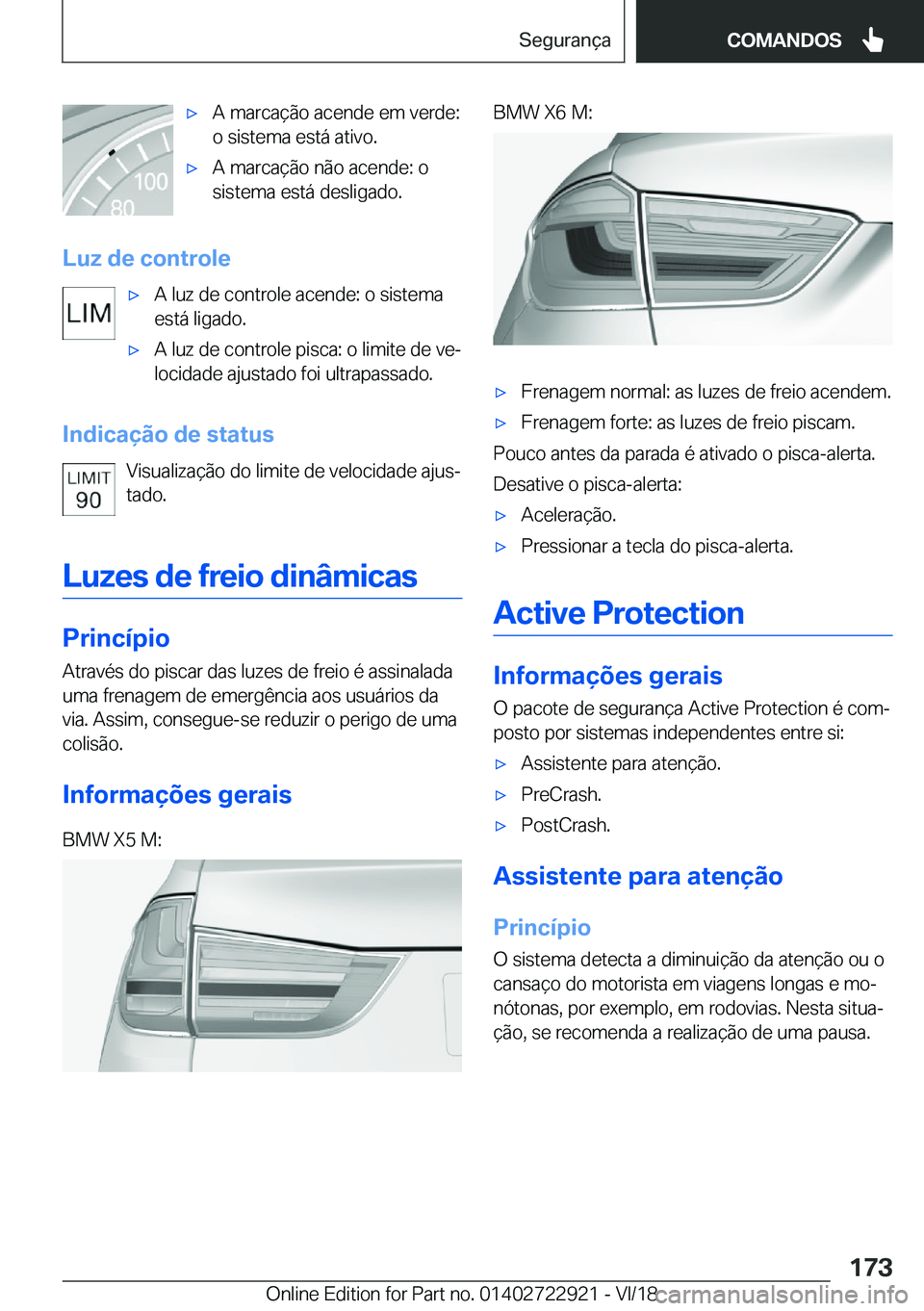 BMW X6 M 2019  Manual do condutor (in Portuguese) 'x�A��m�a�r�c�a�