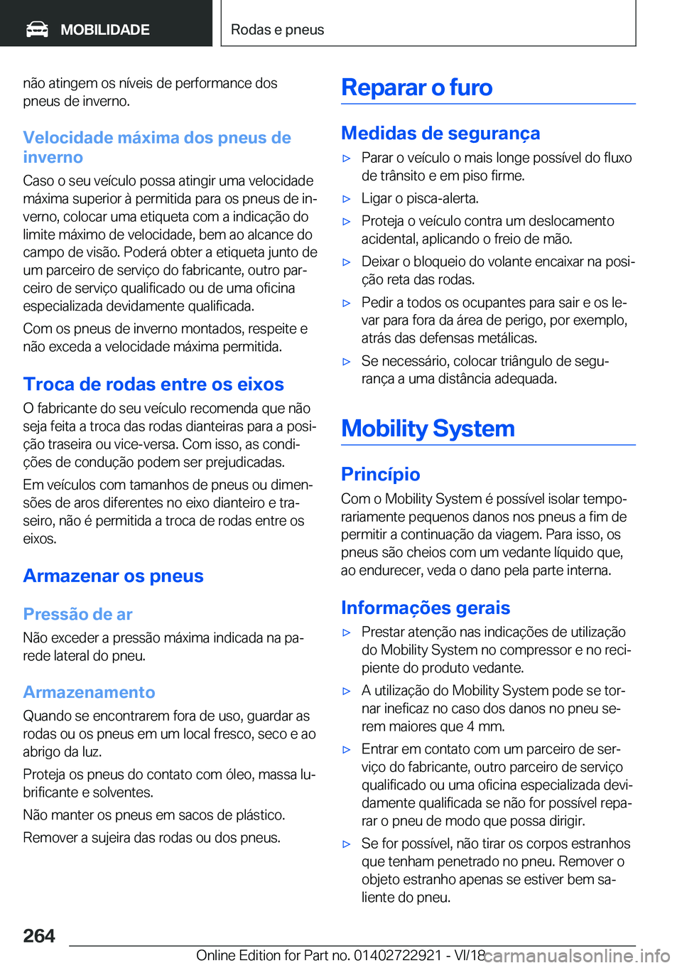 BMW X6 M 2019  Manual do condutor (in Portuguese) �n�ã�o��a�t�i�n�g�e�m��o�s��n�
