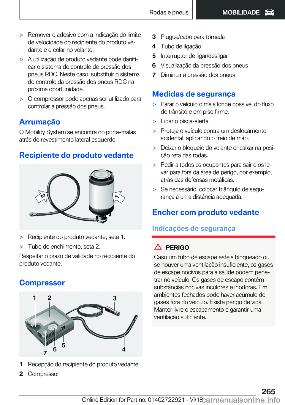 BMW X6 M 2019  Manual do condutor (in Portuguese) 'x�R�e�m�o�v�e�r��o��a�d�e�s�i�v�o��c�o�m��a��i�n�d�i�c�a�