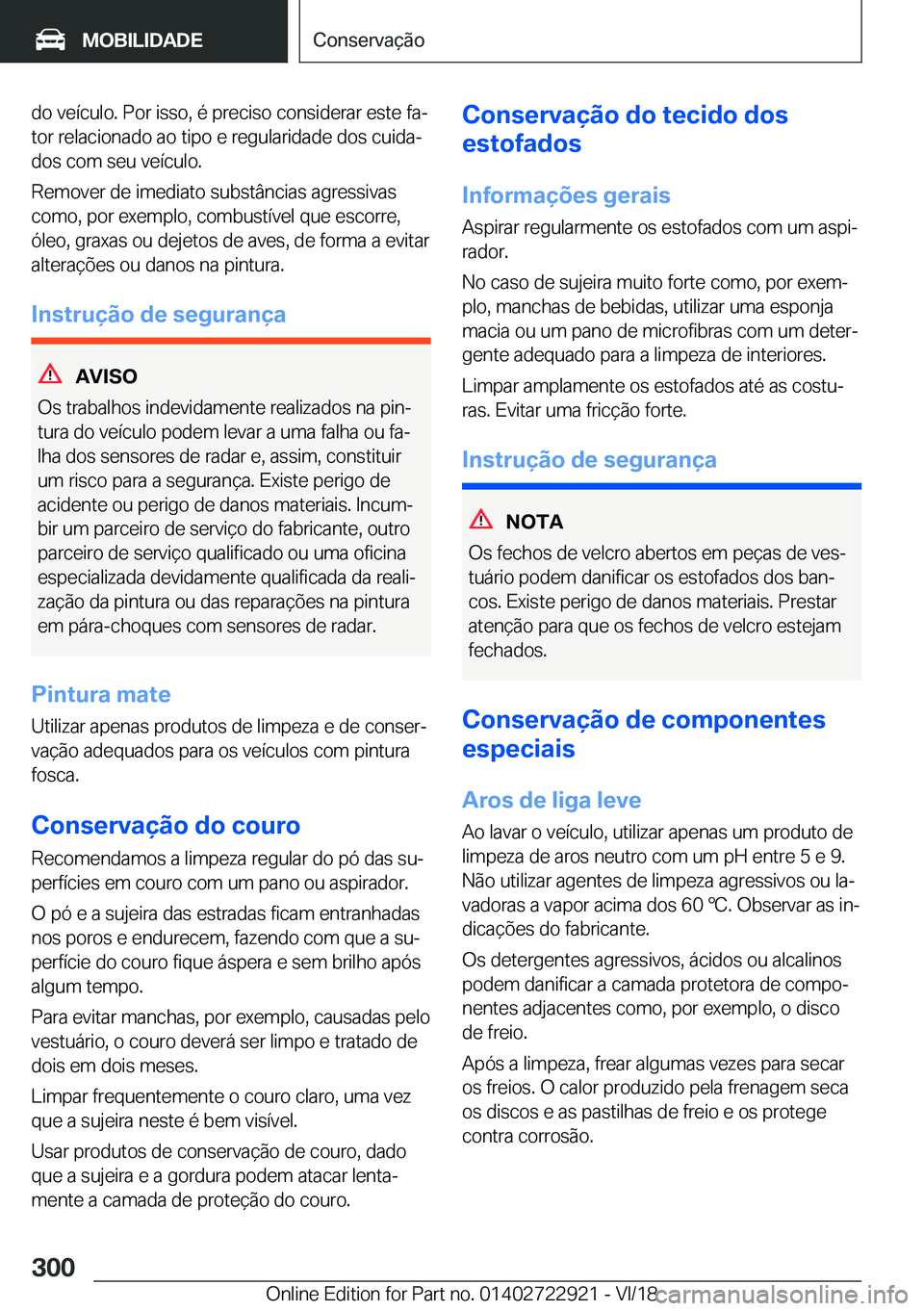 BMW X6 M 2019  Manual do condutor (in Portuguese) �d�o��v�e�