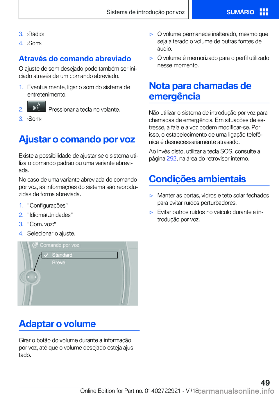 BMW X6 M 2019  Manual do condutor (in Portuguese) �3�.