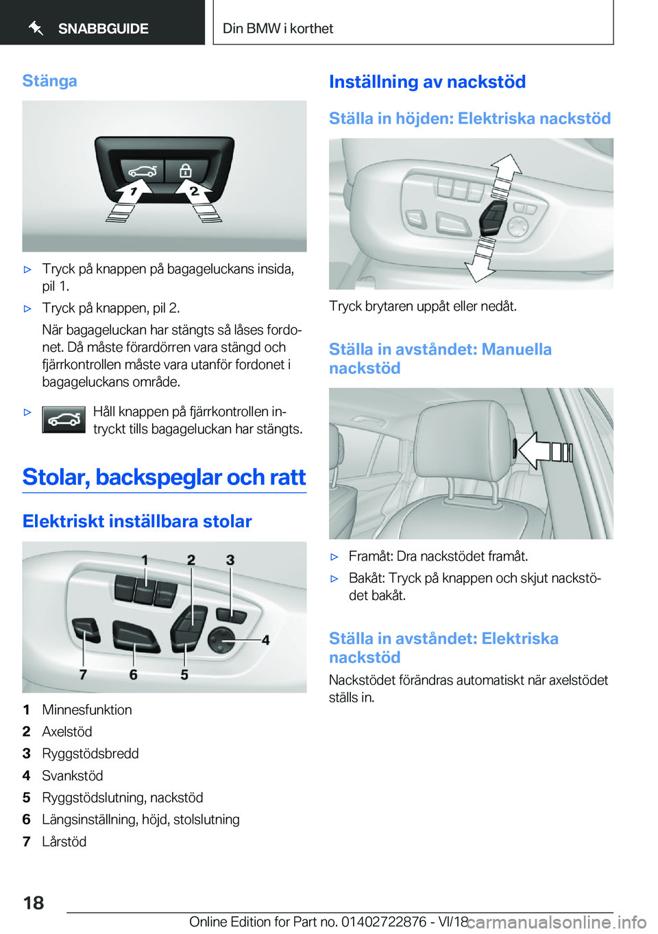 BMW X6 M 2019  InstruktionsbÖcker (in Swedish) �S�t�ä�n�g�a'x�T�r�y�c�k��p�å��k�n�a�p�p�e�n��p�å��b�a�g�a�g�e�l�u�c�k�a�n�s��i�n�s�i�d�a�,
�p�i�l��1�.'x�T�r�y�c�k��p�å��k�n�a�p�p�e�n�,��p�i�l��2�.
�N�ä�r��b�a�g�a�g�e�l�u�c�
