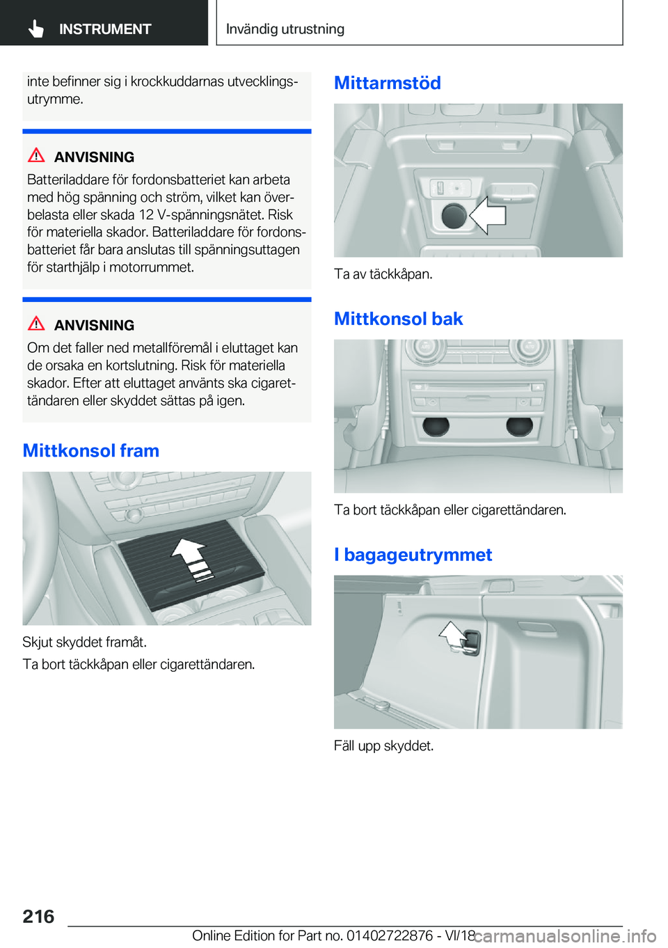 BMW X6 M 2019  InstruktionsbÖcker (in Swedish) �i�n�t�e��b�e�f�i�n�n�e�r��s�i�g��i��k�r�o�c�k�k�u�d�d�a�r�n�a�s��u�t�v�e�c�k�l�i�n�g�sj
�u�t�r�y�m�m�e�.
�A�N�V�I�S�N�I�N�G
�B�a�t�t�e�r�i�l�a�d�d�a�r�e��f�