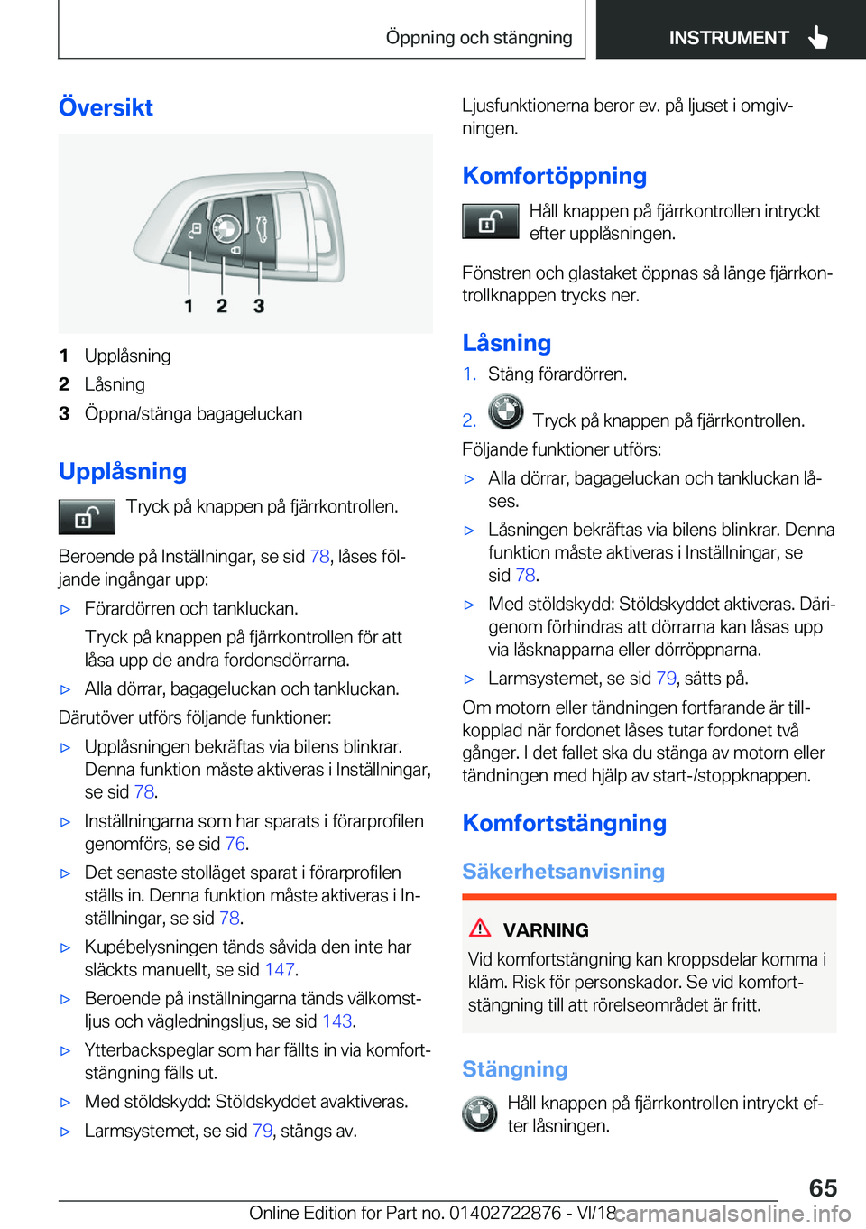 BMW X6 M 2019  InstruktionsbÖcker (in Swedish) �