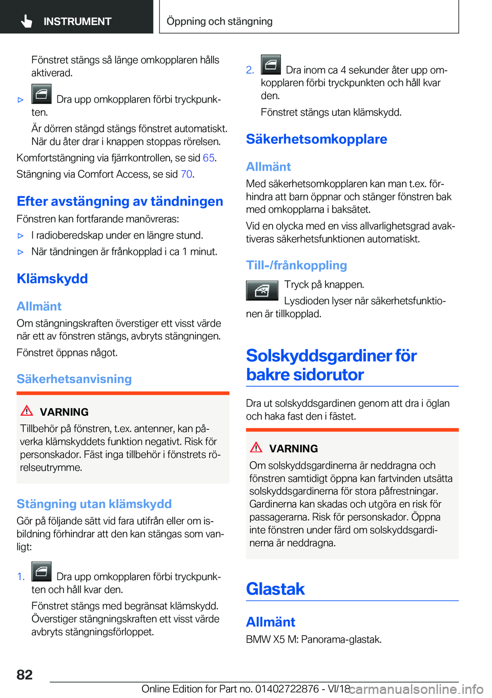 BMW X6 M 2019  InstruktionsbÖcker (in Swedish) �F�