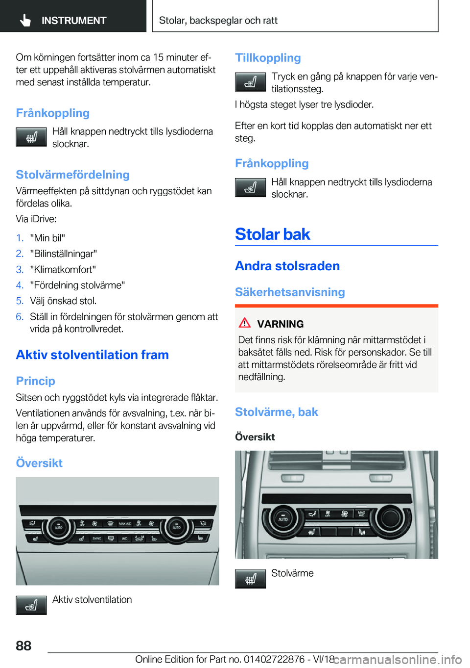 BMW X6 M 2019  InstruktionsbÖcker (in Swedish) �O�m��k�