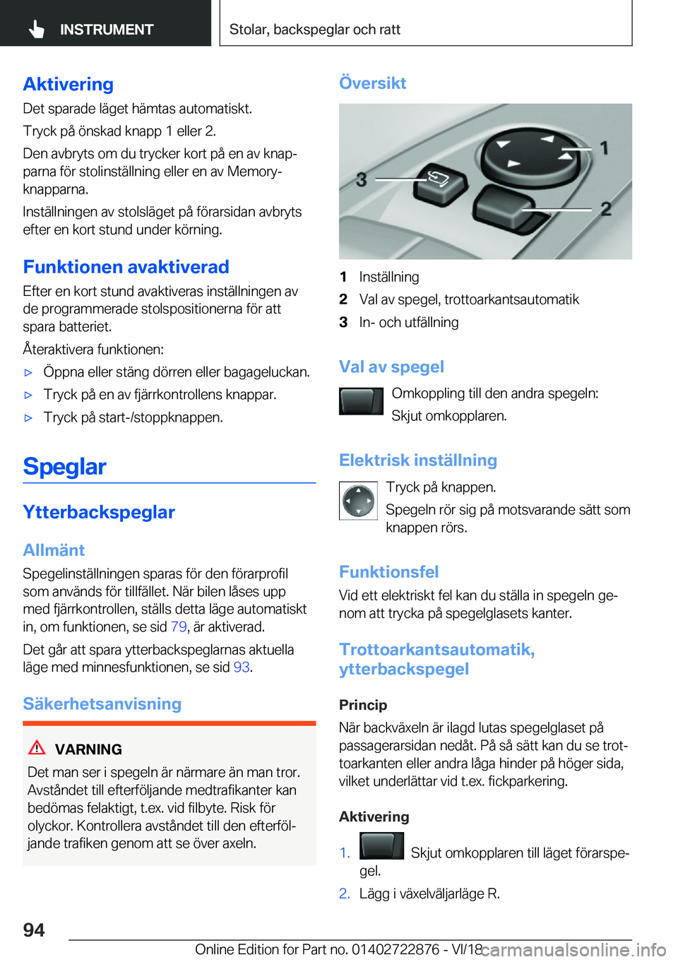 BMW X6 M 2019  InstruktionsbÖcker (in Swedish) �A�k�t�i�v�e�r�i�n�g�D�e�t��s�p�a�r�a�d�e��l�ä�g�e�t��h�ä�m�t�a�s��a�u�t�o�m�a�t�i�s�k�t�.
�T�r�y�c�k��p�å��