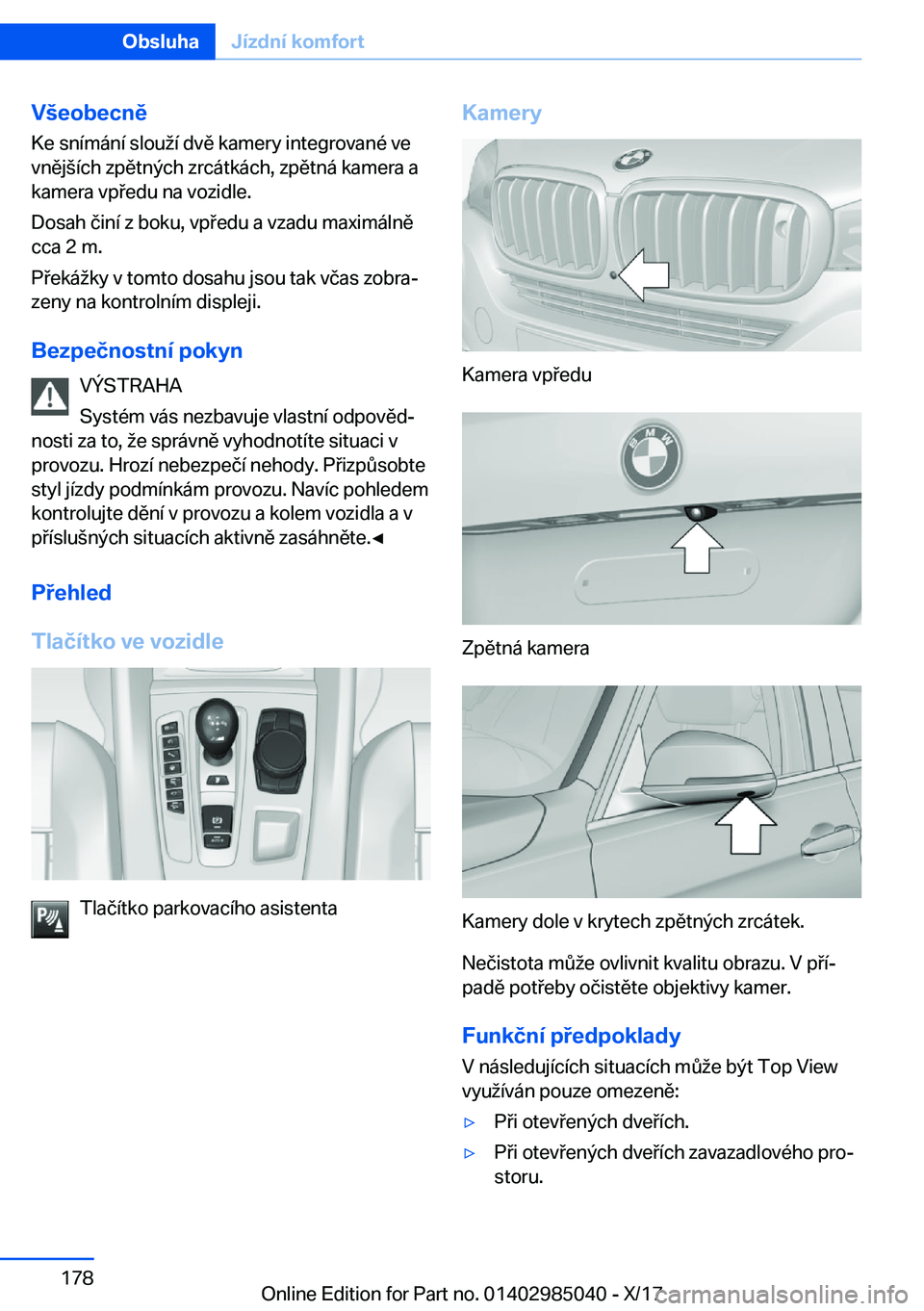 BMW X6 M 2018  Návod na použití (in Czech) �V	�e�o�b�e�c�n�