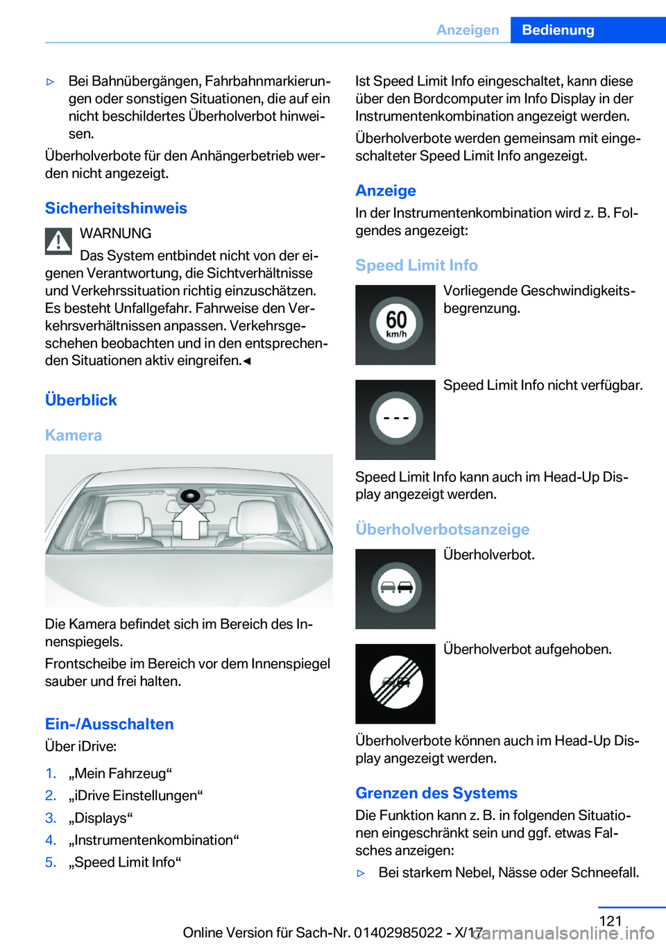 BMW X6 M 2018  Betriebsanleitungen (in German) 'y�B�e�i� �B�a�h�n�