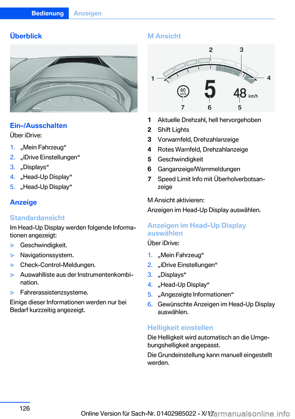 BMW X6 M 2018  Betriebsanleitungen (in German) �