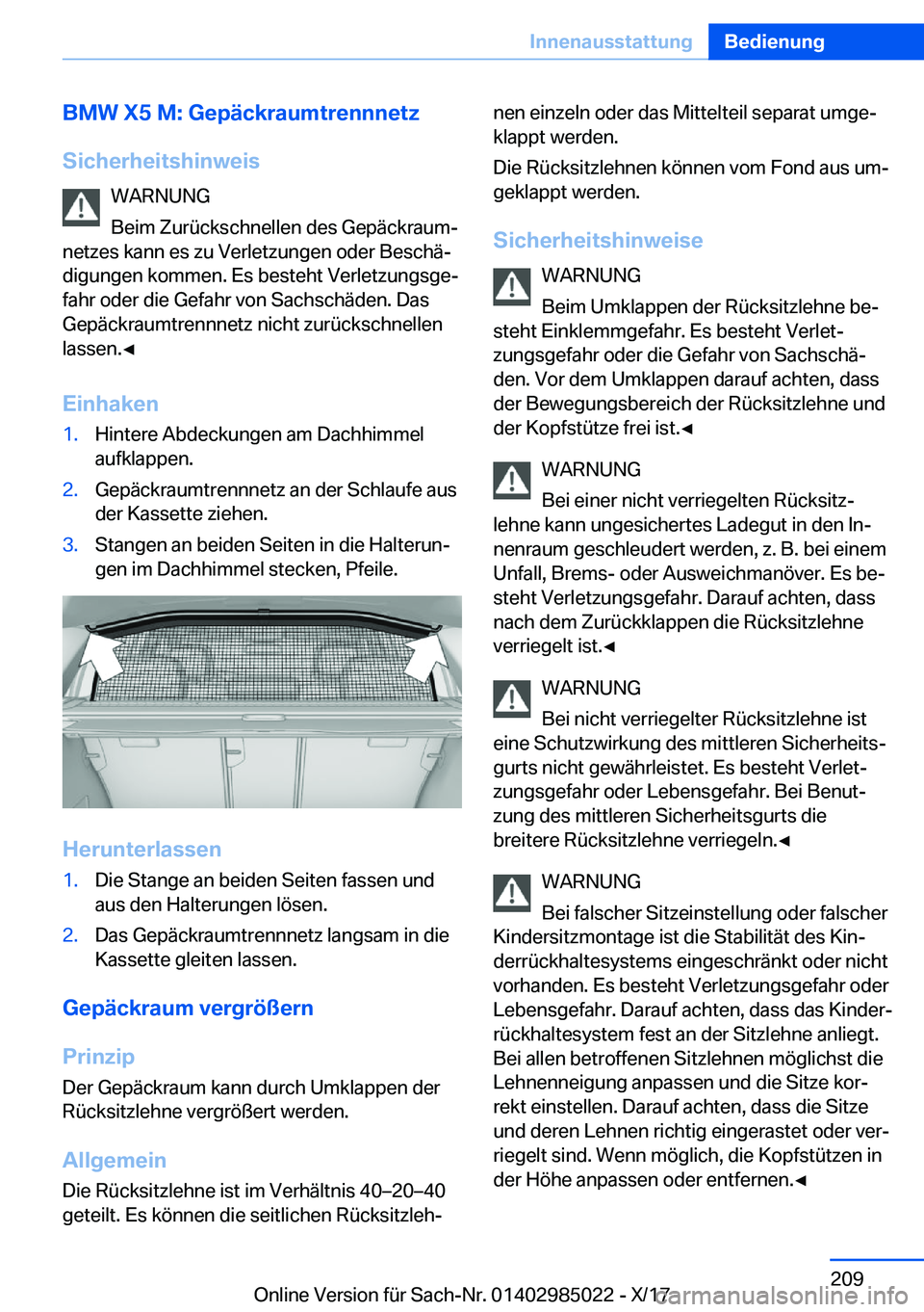 BMW X6 M 2018  Betriebsanleitungen (in German) �B�M�W��X�5��M�:��G�e�p�