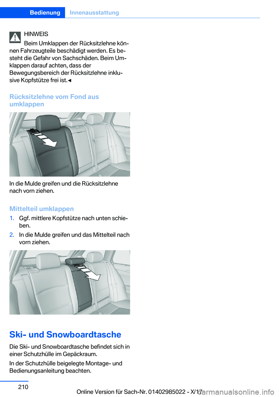 BMW X6 M 2018  Betriebsanleitungen (in German) �H�I�N�W�E�I�S
�B�e�i�m� �U�m�k�l�a�p�p�e�n� �d�e�r� �R�