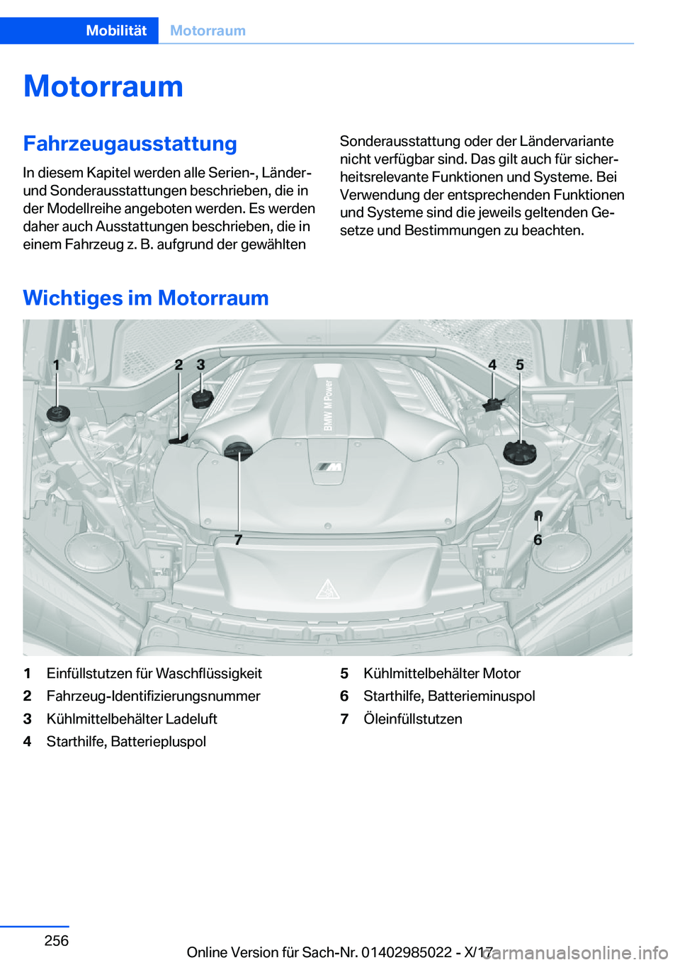 BMW X6 M 2018  Betriebsanleitungen (in German) �M�o�t�o�r�r�a�u�m�F�a�h�r�z�e�u�g�a�u�s�s�t�a�t�t�u�n�g�I�n� �d�i�e�s�e�m� �K�a�p�i�t�e�l� �w�e�r�d�e�n� �a�l�l�e� �S�e�r�i�e�n�-�,� �L�
