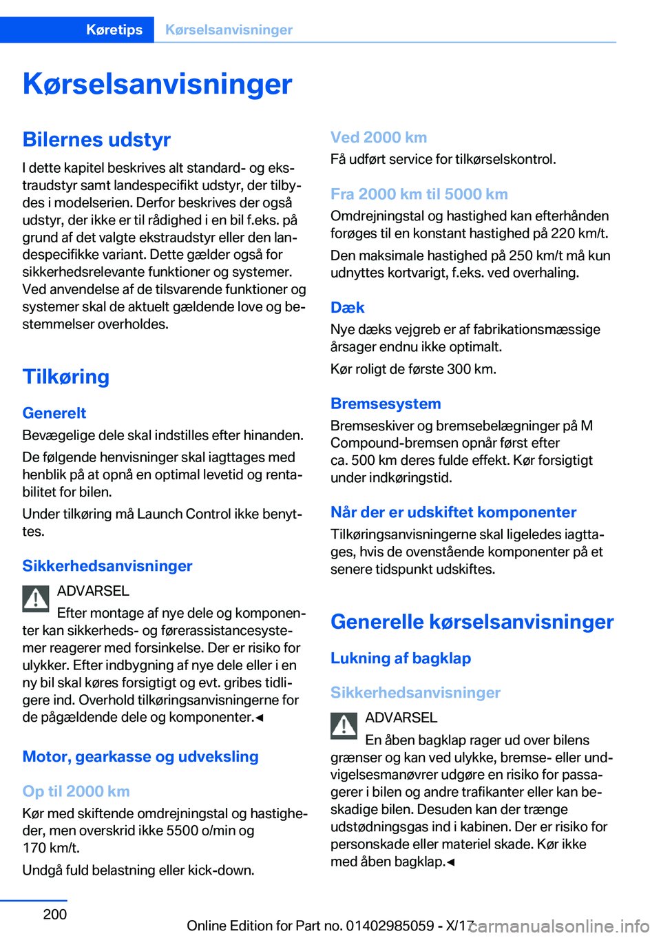 BMW X6 M 2018  InstruktionsbØger (in Danish) �K�