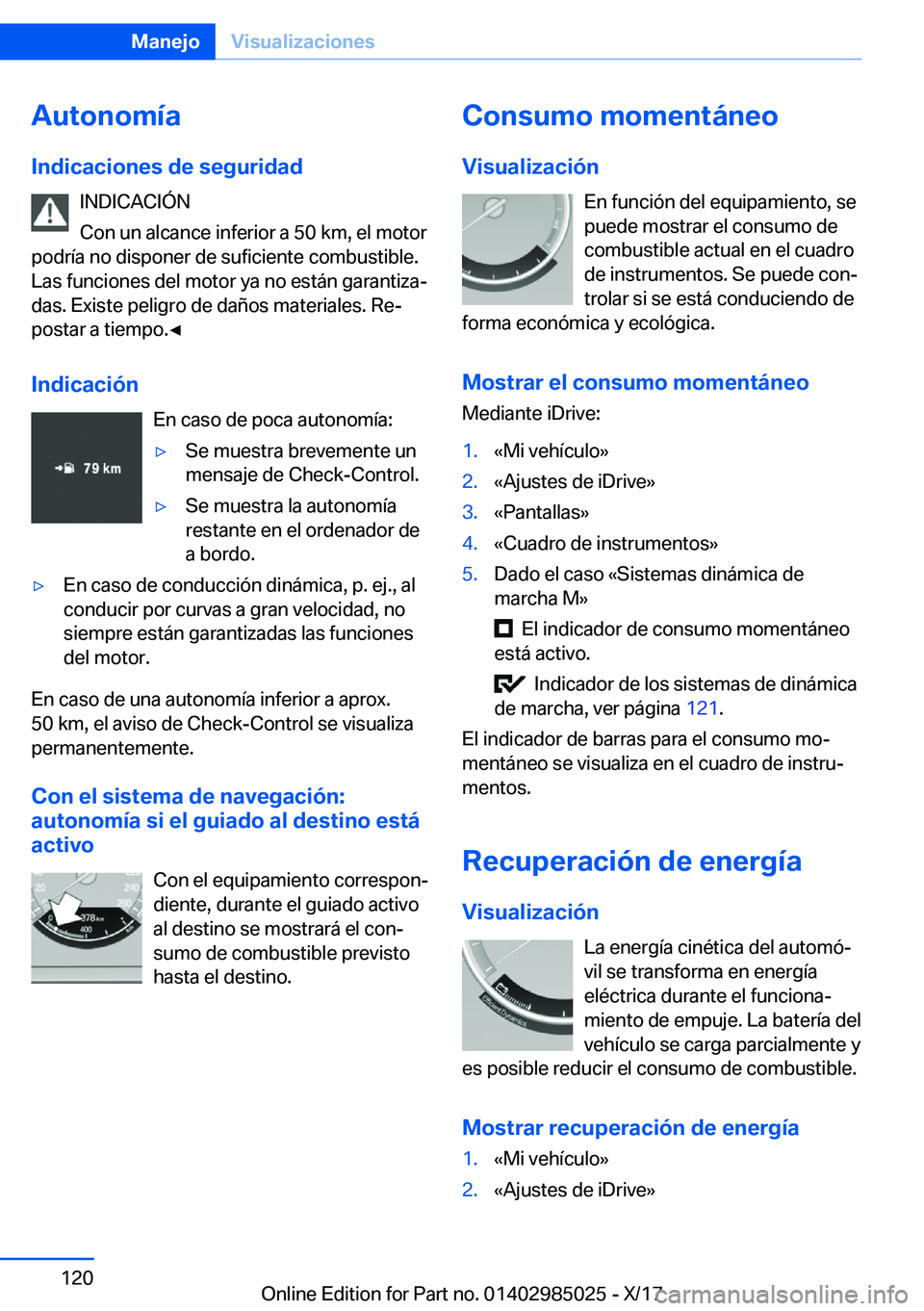 BMW X6 M 2018  Manuales de Empleo (in Spanish) �A�u�t�o�n�o�m�