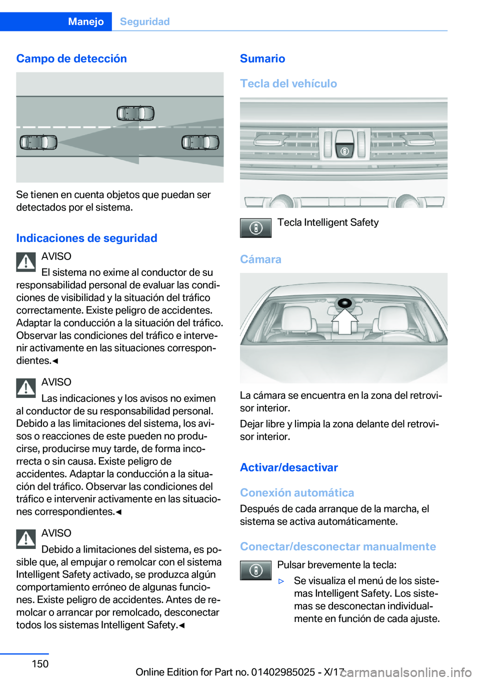 BMW X6 M 2018  Manuales de Empleo (in Spanish) �C�a�m�p�o��d�e��d�e�t�e�c�c�i�
