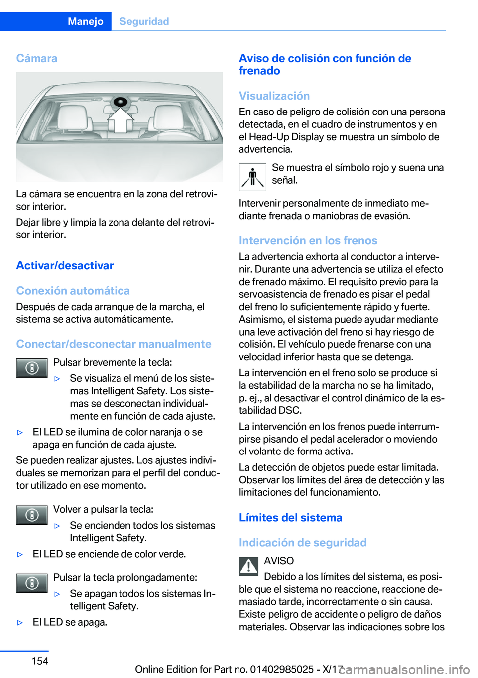 BMW X6 M 2018  Manuales de Empleo (in Spanish) �C�