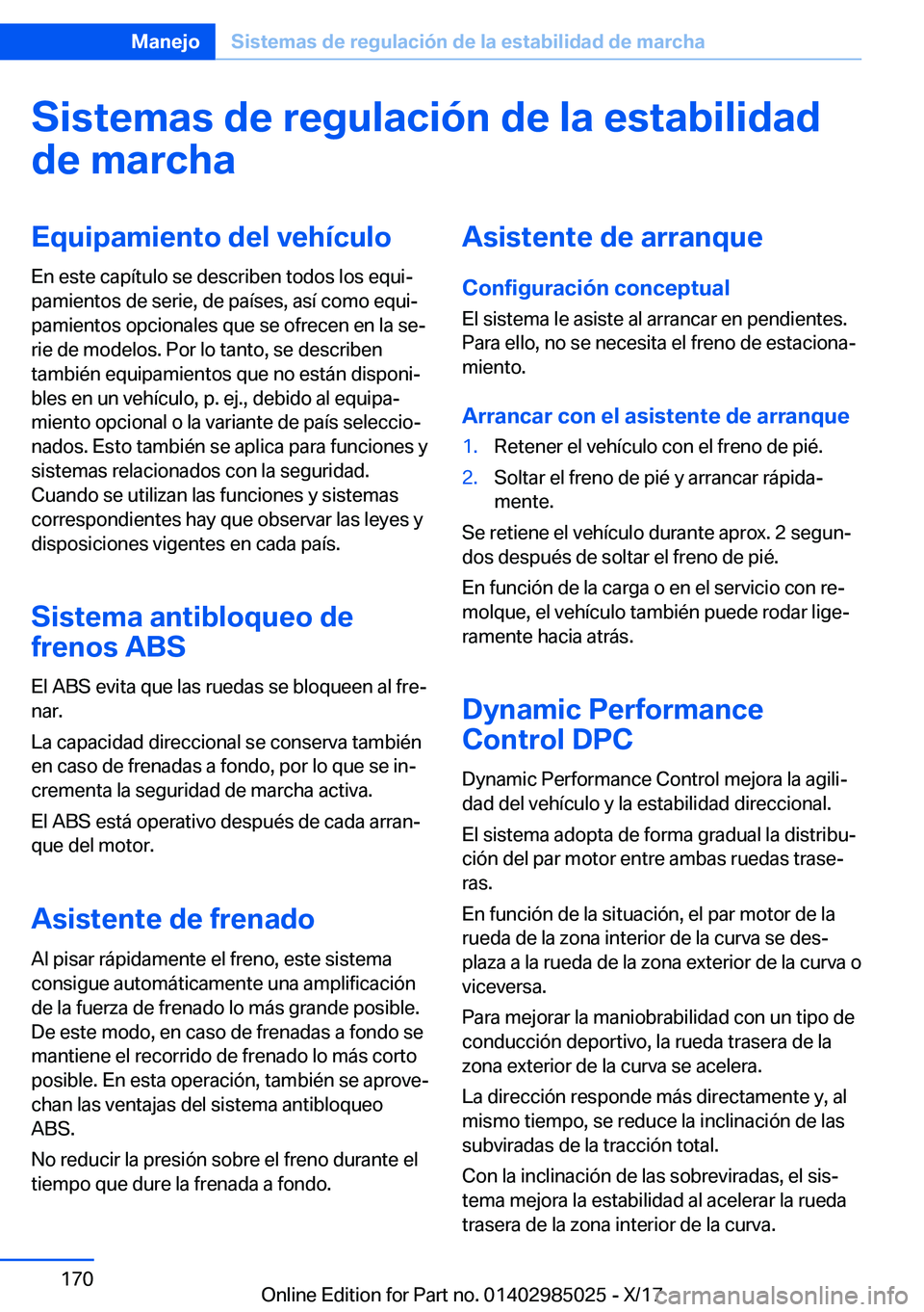 BMW X6 M 2018  Manuales de Empleo (in Spanish) �S�i�s�t�e�m�a�s��d�e��r�e�g�u�l�a�c�i�