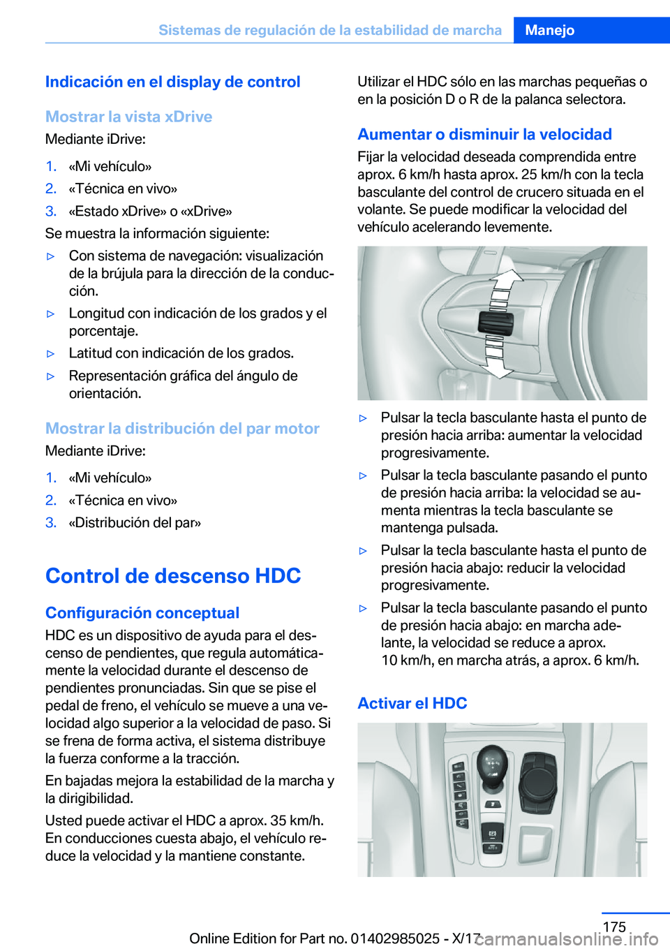 BMW X6 M 2018  Manuales de Empleo (in Spanish) �I�n�d�i�c�a�c�i�