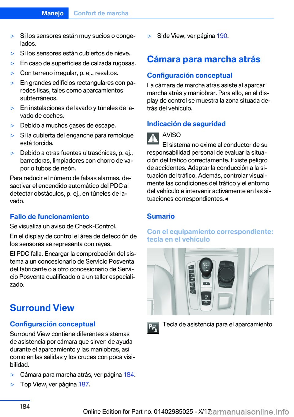 BMW X6 M 2018  Manuales de Empleo (in Spanish) y�S�i� �l�o�s� �s�e�n�s�o�r�e�s� �e�s�t�