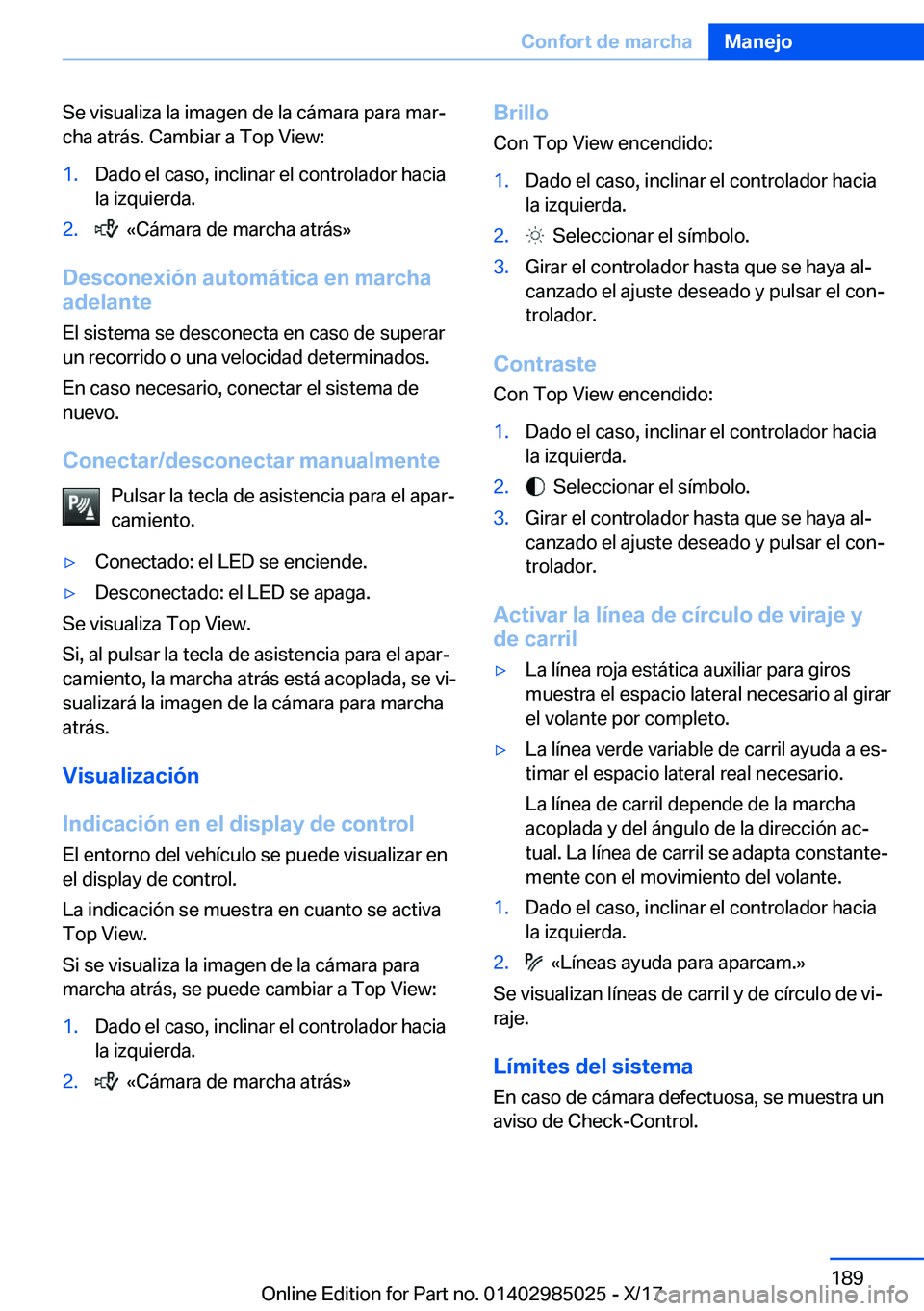 BMW X6 M 2018  Manuales de Empleo (in Spanish) �S�e� �v�i�s�u�a�l�i�z�a� �l�a� �i�m�a�g�e�n� �d�e� �l�a� �c�