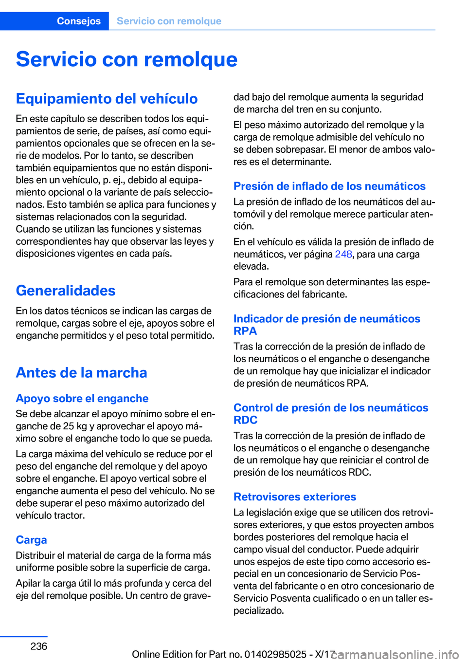 BMW X6 M 2018  Manuales de Empleo (in Spanish) �S�e�r�v�i�c�i�o��c�o�n��r�e�m�o�l�q�u�e�E�q�u�i�p�a�m�i�e�n�t�o��d�e�l��v�e�h�