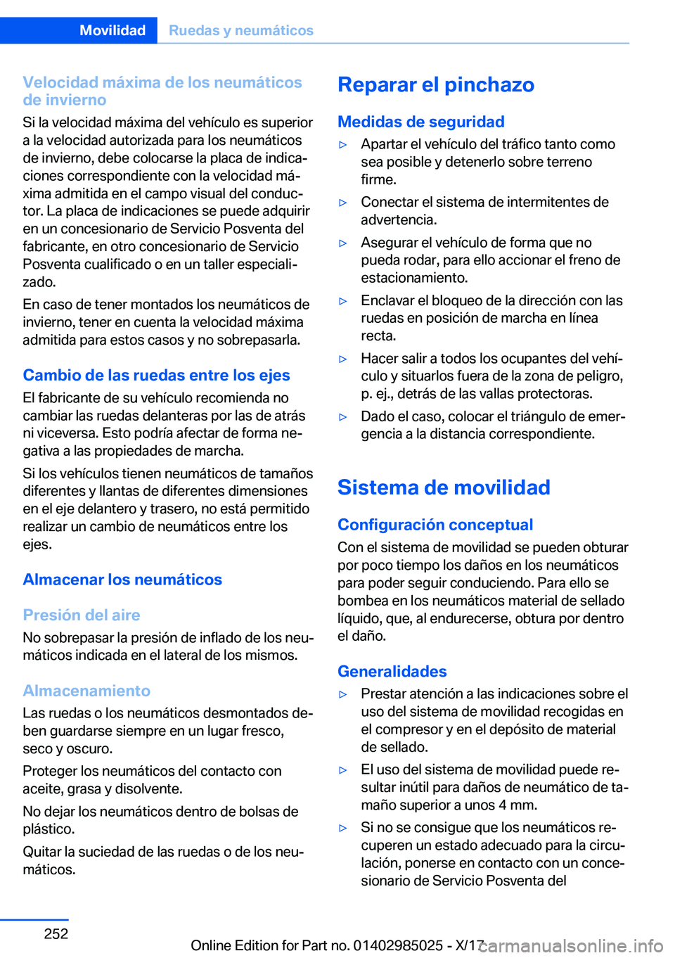 BMW X6 M 2018  Manuales de Empleo (in Spanish) �V�e�l�o�c�i�d�a�d��m�