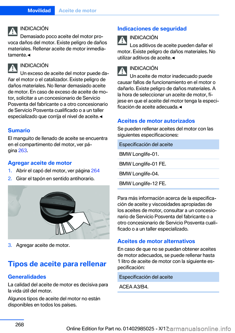 BMW X6 M 2018  Manuales de Empleo (in Spanish) �I�N�D�I�C�A�C�I�
