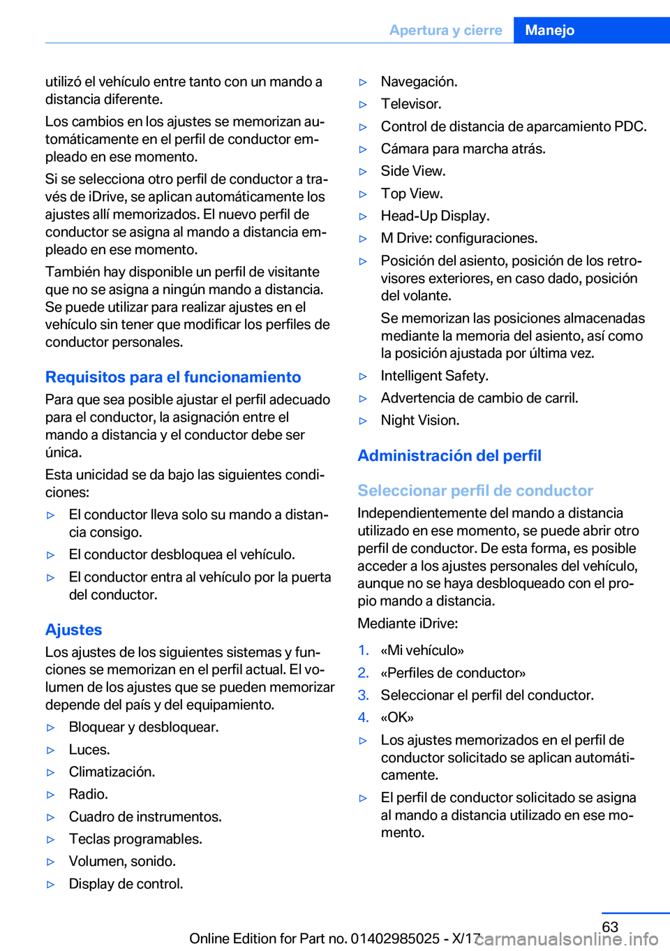 BMW X6 M 2018  Manuales de Empleo (in Spanish) �u�t�i�l�i�z�