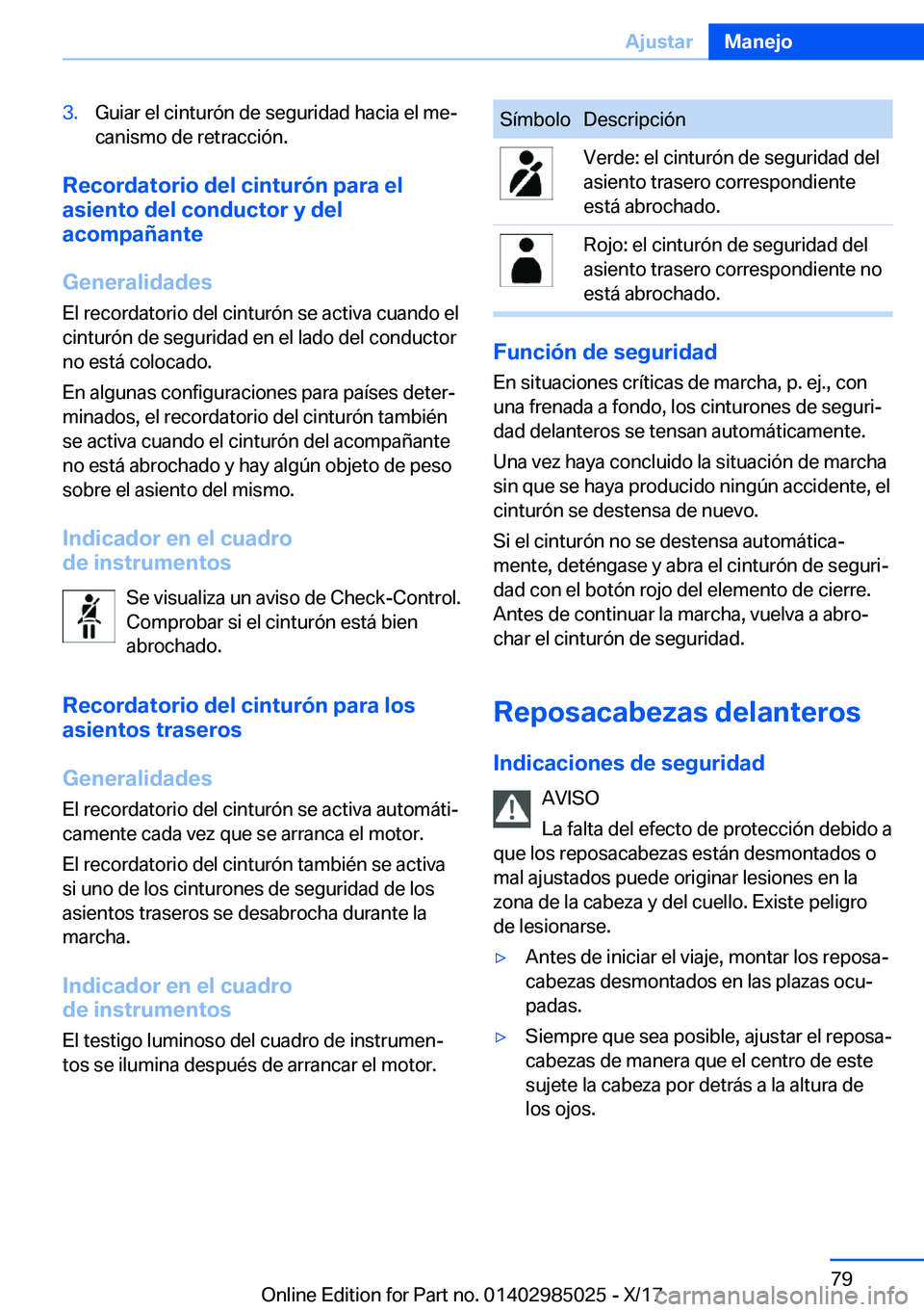 BMW X6 M 2018  Manuales de Empleo (in Spanish) �3�.�G�u�i�a�r� �e�l� �c�i�n�t�u�r�
