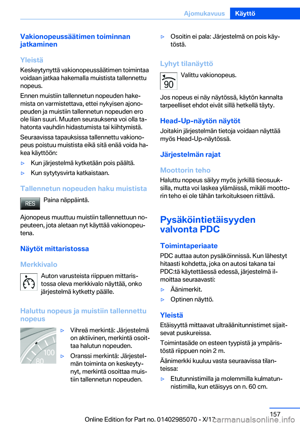 BMW X6 M 2018  Omistajan Käsikirja (in Finnish) �V�a�k�i�o�n�o�p�e�u�s�s�