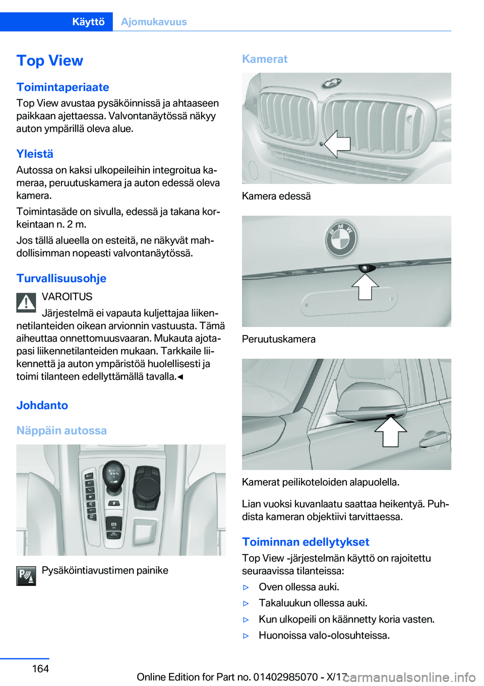 BMW X6 M 2018  Omistajan Käsikirja (in Finnish) �T�o�p��V�i�e�w
�T�o�i�m�i�n�t�a�p�e�r�i�a�a�t�e �T�o�p� �V�i�e�w� �a�v�u�s�t�a�a� �p�y�s�