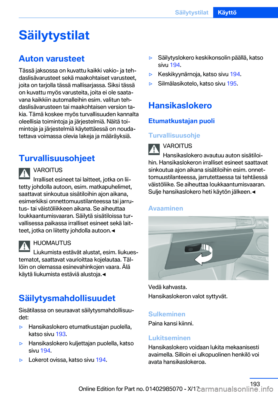BMW X6 M 2018  Omistajan Käsikirja (in Finnish) �S�