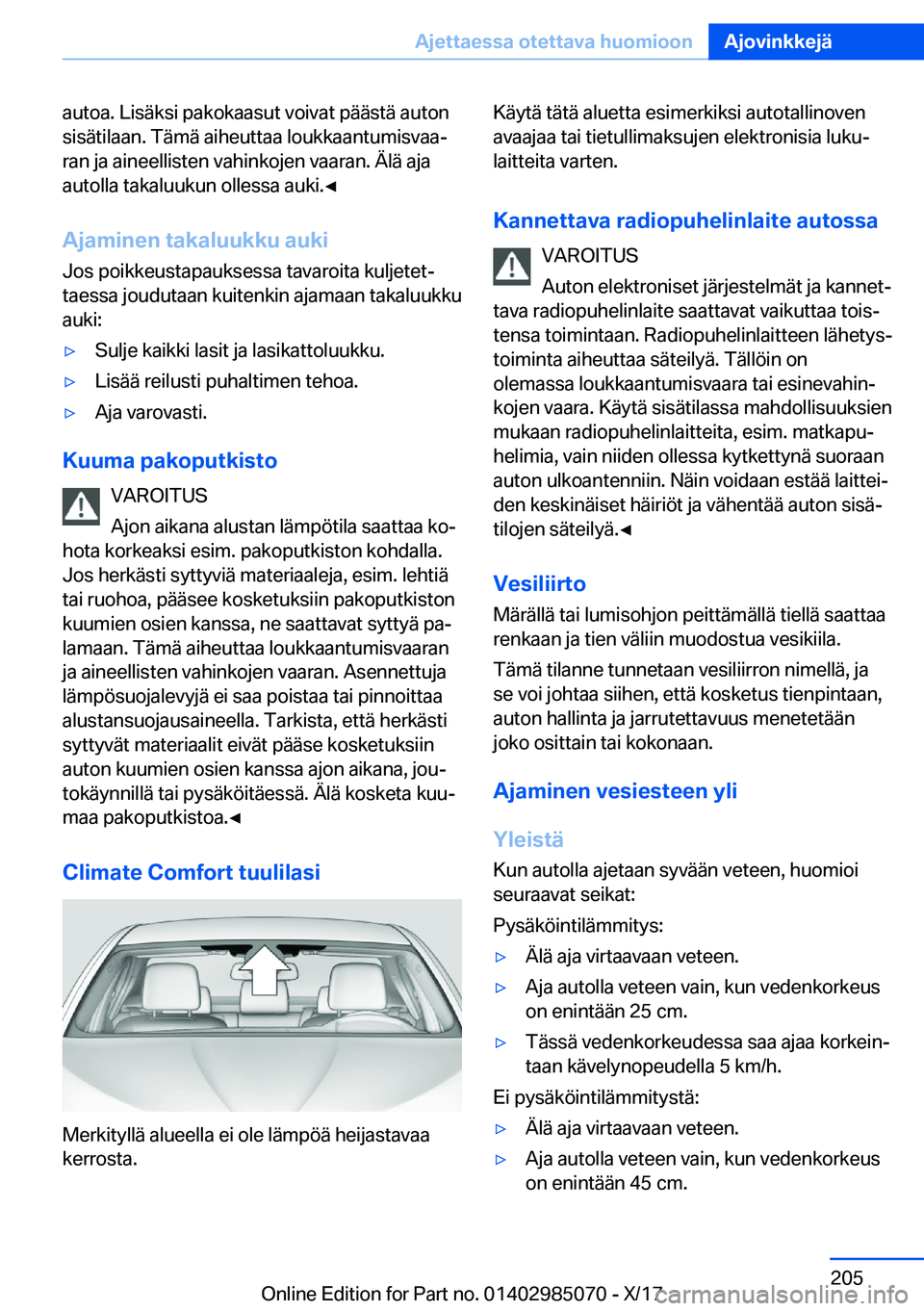 BMW X6 M 2018  Omistajan Käsikirja (in Finnish) �a�u�t�o�a�.� �L�i�s�