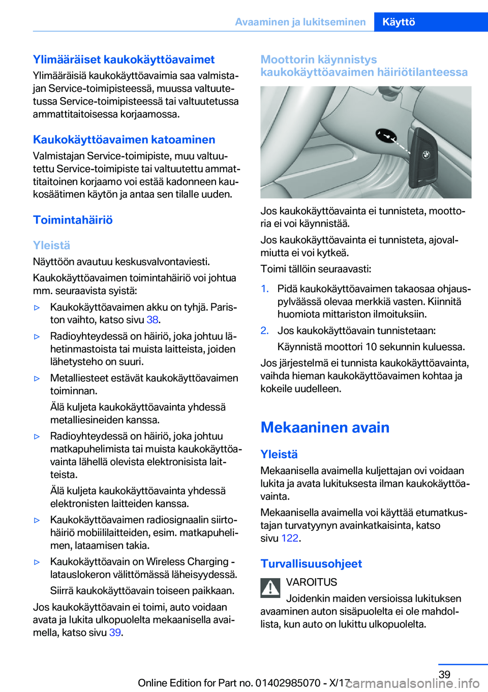 BMW X6 M 2018  Omistajan Käsikirja (in Finnish) �Y�l�i�m�