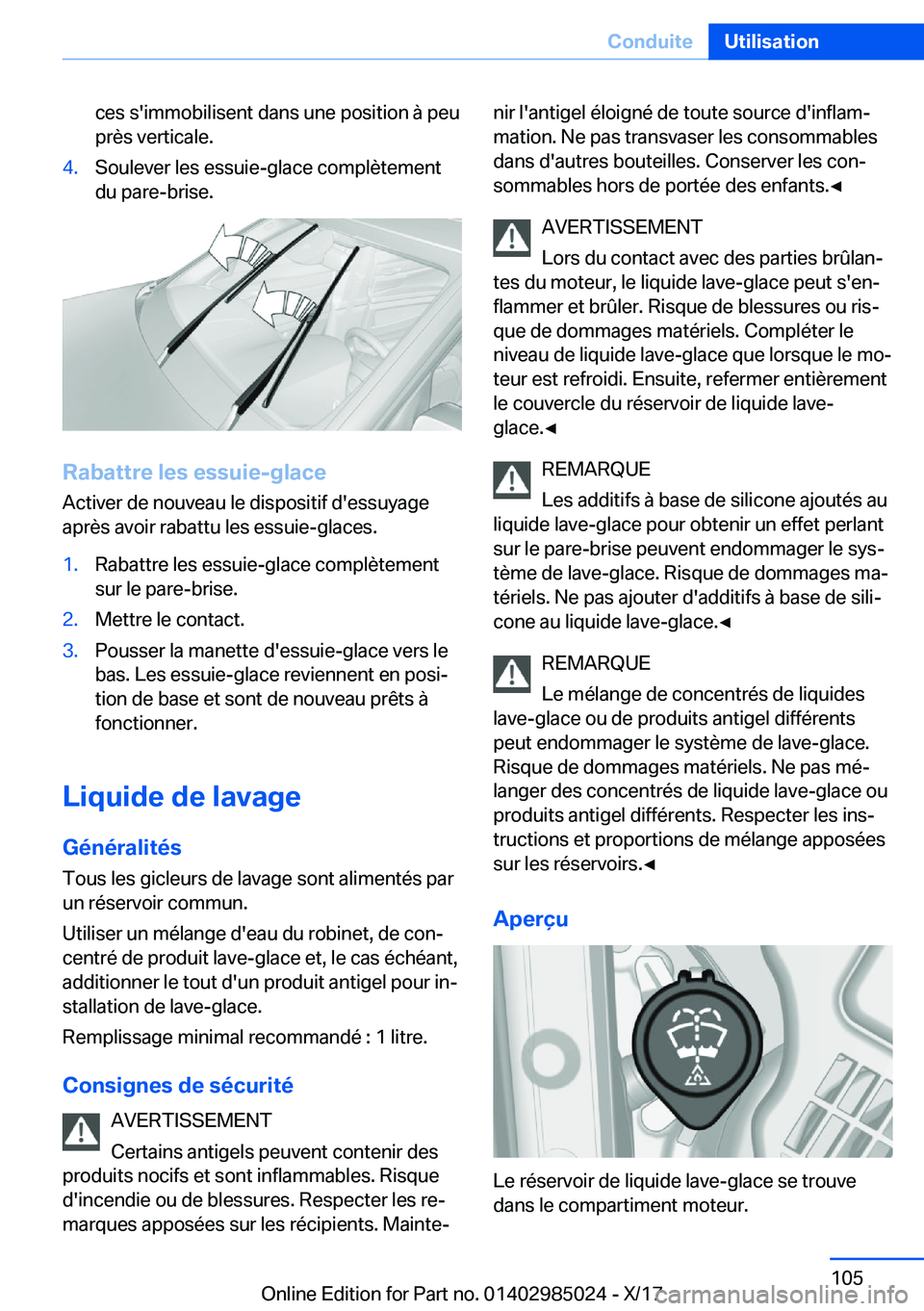 BMW X6 M 2018  Notices Demploi (in French) �c�e�s� �s�'�i�m�m�o�b�i�l�i�s�e�n�t� �d�a�n�s� �u�n�e� �p�o�s�i�t�i�o�n� �