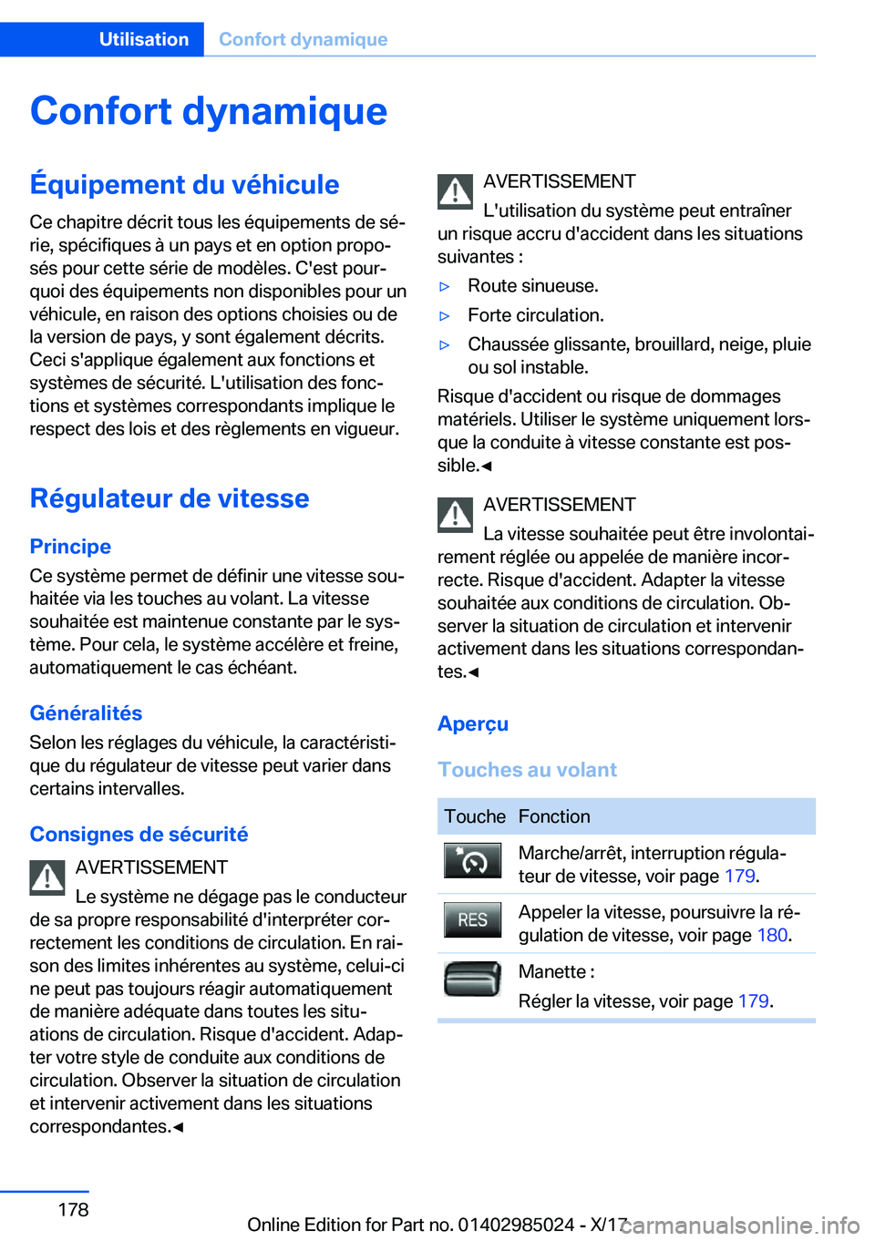 BMW X6 M 2018  Notices Demploi (in French) �C�o�n�f�o�r�t��d�y�n�a�m�i�q�u�e�