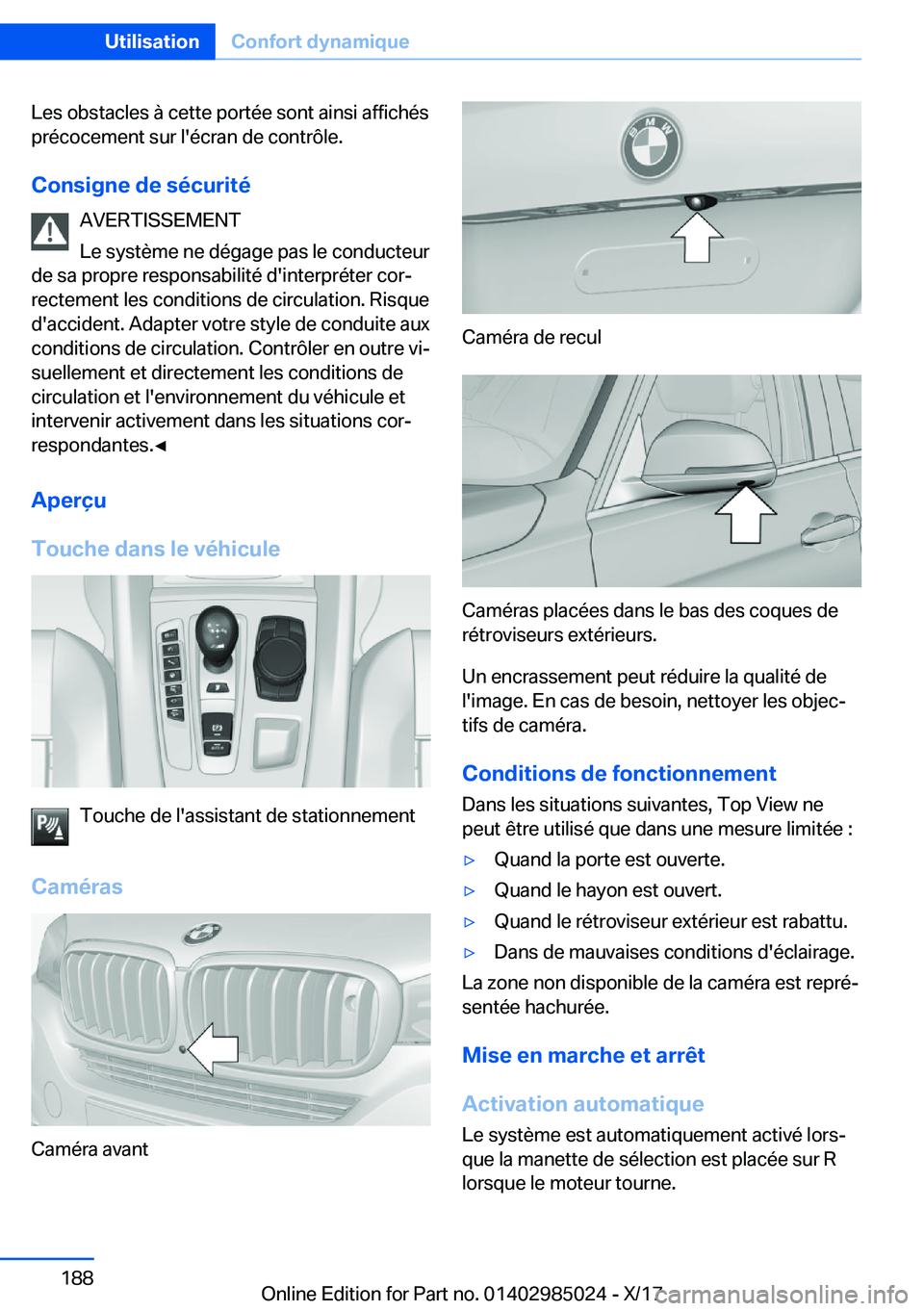 BMW X6 M 2018  Notices Demploi (in French) �L�e�s� �o�b�s�t�a�c�l�e�s� �