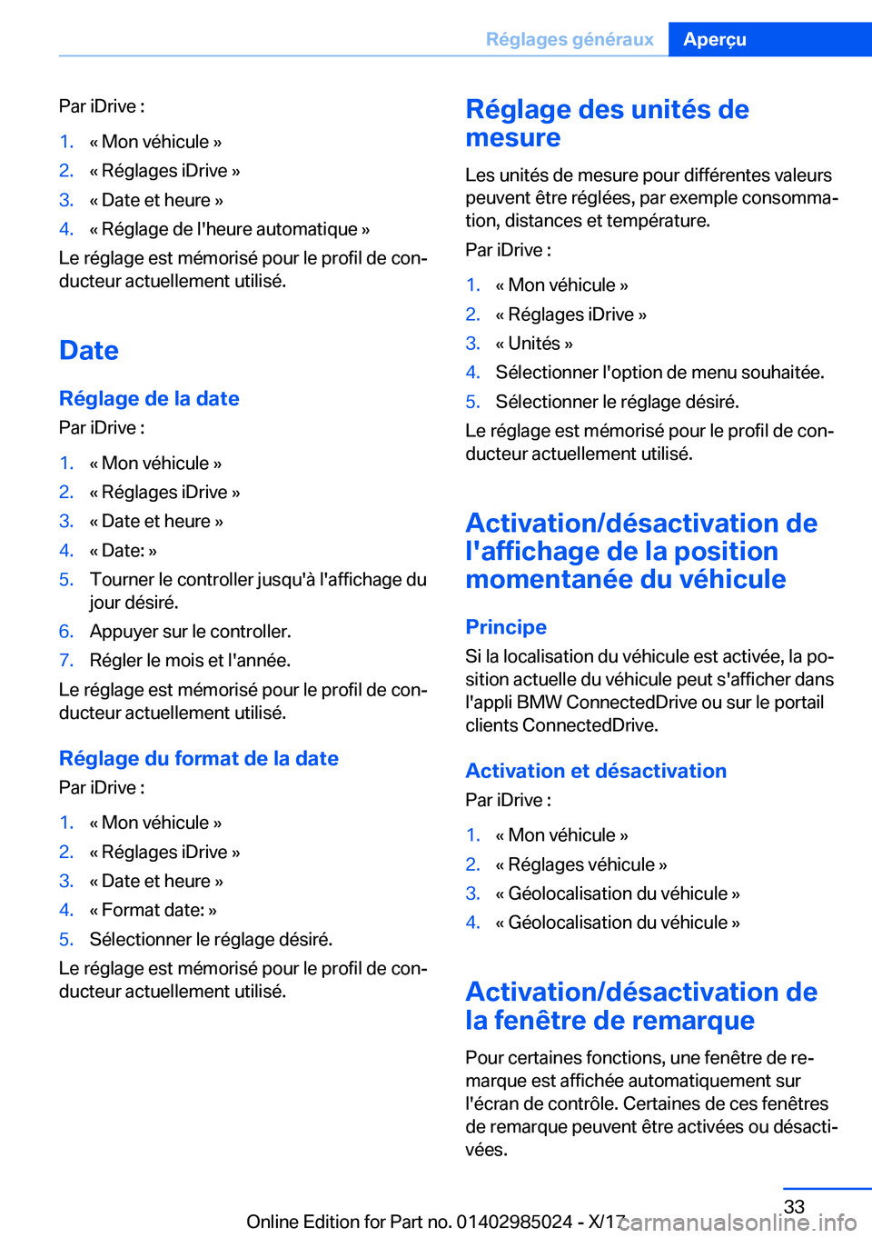 BMW X6 M 2018  Notices Demploi (in French) �P�a�r� �i�D�r�i�v�e� �:�1�.�k� �M�o�n� �v�é�h�i�c�u�l�e� �{�2�.�k� �R�é�g�l�a�g�e�s� �i�D�r�i�v�e� �{�3�.�k� �D�a�t�e� �e�t� �h�e�u�r�e� �{�4�.�k� �R�é�g�l�a�g�e� �d�e� �l�'�h�e�u�r�e� �a�u�t�