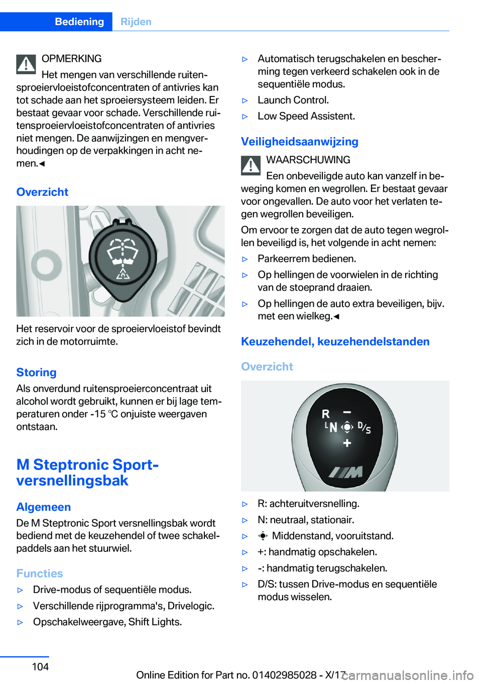BMW X6 M 2018  Instructieboekjes (in Dutch) �O�P�M�E�R�K�I�N�G
�H�e�t� �m�e�n�g�e�n� �v�a�n� �v�e�r�s�c�h�i�l�l�e�n�d�e� �r�u�i�t�e�nj
�s�p�r�o�e�i�e�r�v�l�o�e�i�s�t�o�f�c�o�n�c�e�n�t�r�a�t�e�n� �o�f� �a�n�t�i�v�r�i�e�s� �k�a�n �t�o�t� �s�c�h�