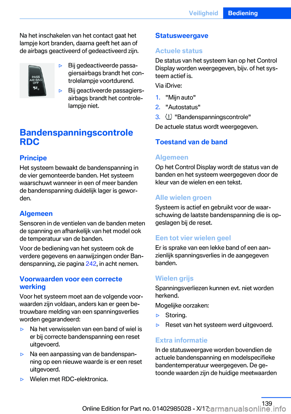 BMW X6 M 2018  Instructieboekjes (in Dutch) �N�a� �h�e�t� �i�n�s�c�h�a�k�e�l�e�n� �v�a�n� �h�e�t� �c�o�n�t�a�c�t� �g�a�a�t� �h�e�t
�l�a�m�p�j�e� �k�o�r�t� �b�r�a�n�d�e�n�,� �d�a�a�r�n�a� �g�e�e�f�t� �h�e�t� �a�a�n� �o�f
�d�e� �a�i�r�b�a�g�s� �g