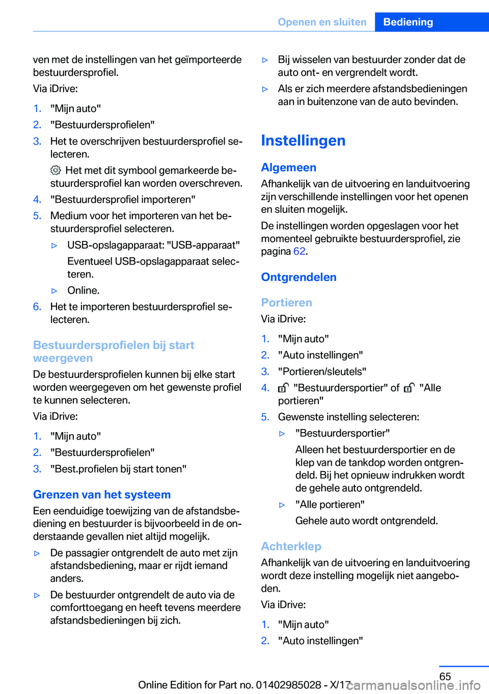 BMW X6 M 2018  Instructieboekjes (in Dutch) �v�e�n� �m�e�t� �d�e� �i�n�s�t�e�l�l�i�n�g�e�n� �v�a�n� �h�e�t� �g�e�