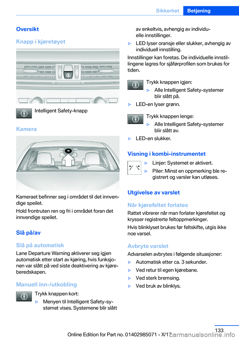 BMW X6 M 2018  InstruksjonsbØker (in Norwegian) �O�v�e�r�s�i�k�t
�K�n�a�p�p��i��k�j�