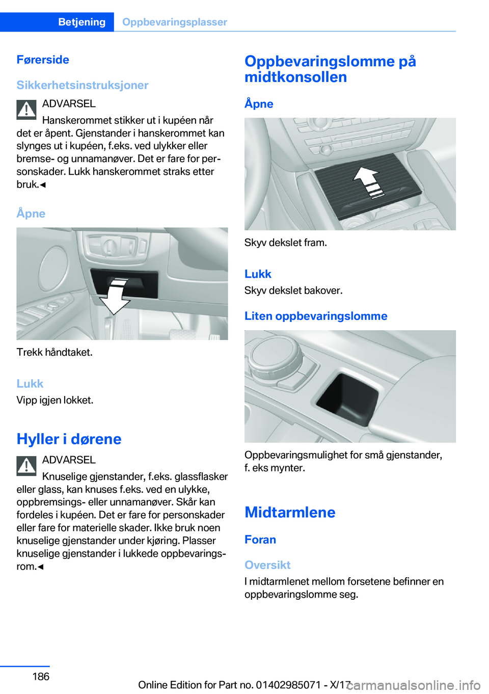 BMW X6 M 2018  InstruksjonsbØker (in Norwegian) �F�