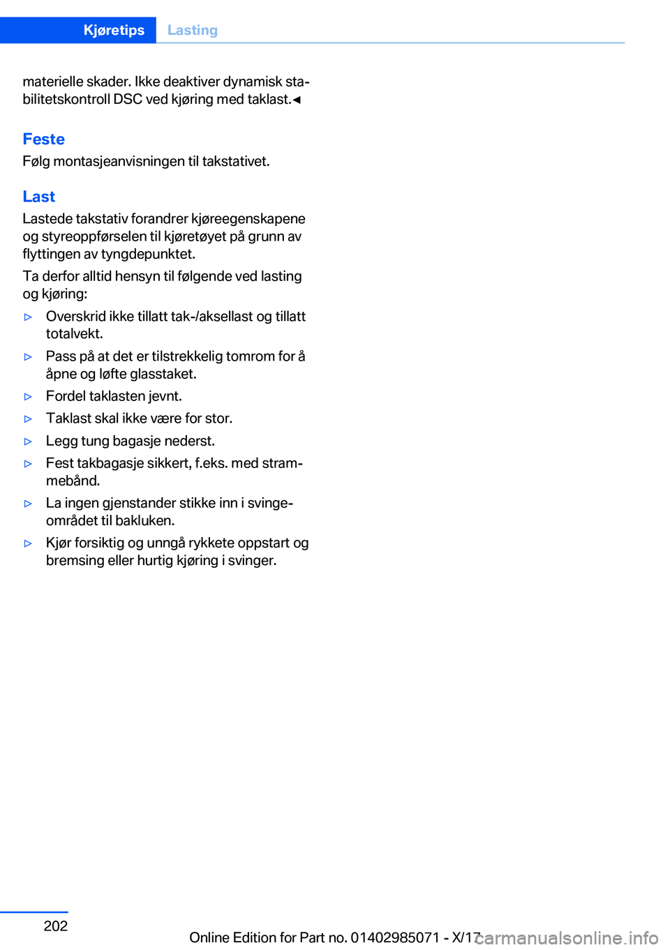 BMW X6 M 2018  InstruksjonsbØker (in Norwegian) �m�a�t�e�r�i�e�l�l�e� �s�k�a�d�e�r�.� �I�k�k�e� �d�e�a�k�t�i�v�e�r� �d�y�n�a�m�i�s�k� �s�t�aj
�b�i�l�i�t�e�t�s�k�o�n�t�r�o�l�l� �D�S�C� �v�e�d� �k�j�